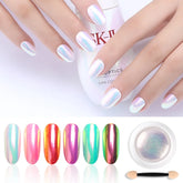 Chrome Pearl Shell Powder Nail Art Glitter Pigment Unicorn Powder For Long Lasting Manicure Nail Tip Decoration Gel Polish